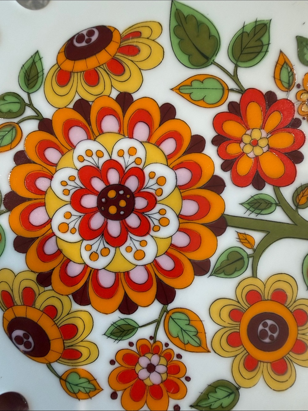 Schmidt 8” Porcelana Porcelain Brasil MOD FLOWER RETRO Plate - Picture 4 of 4